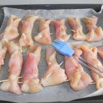 Los ponemos todos en una fuente y los pintamos con aceite de oliva