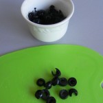 Éstas son las aceitunas en rodajitas
