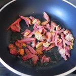 Añadimos el confit desmenuzado