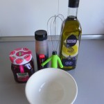 Ingredientes para la vinareta de fambruesa