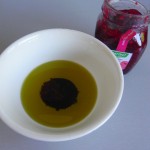 Añadimos una cucharada de mermelada de frambuesa