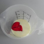 Trituramos un pimiento con un poco de la bechamel
