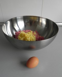 Añadimos el huevo batido