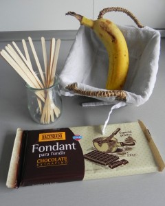 Ingredientes Piruletas de plátano y chocolate
