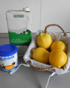 Íngredientes Mousse de limón "minute"