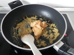 Primero la pasta de cacahuete