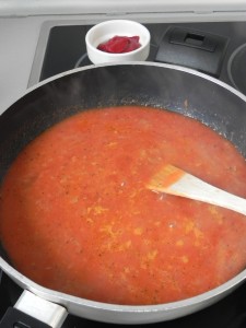 Y el puré de tomate