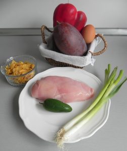 Ingredientes Hamburguesas "tropicales" (de pollo con mango)