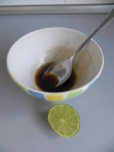 Ingredientes aliño ensalada de quinoa al estilo thai